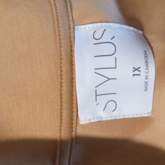 Stylus Lightweight Velvet Soft Jacket in Plus Size 1Xl In Soft Mustard NWT - Picture 3 of 8